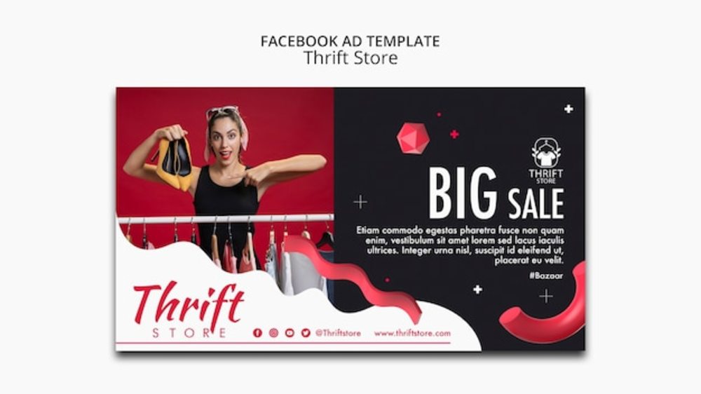 旧货店广告模板设计 传递价值与情怀的巧妙结合